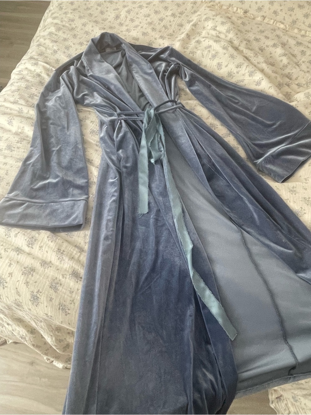Laina Rauma Leisure Collection Robe Women's Blue One Size Soft No Belt Long